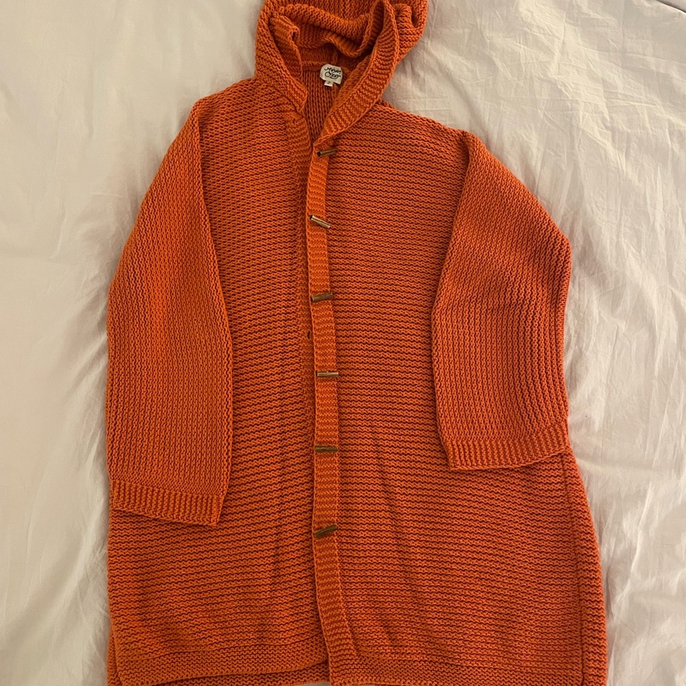 Margaret O'Leary Orange Hooded Cardigan